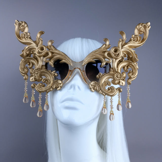 "Fringilla" OTT Gold Filigree Beading Sunglasses