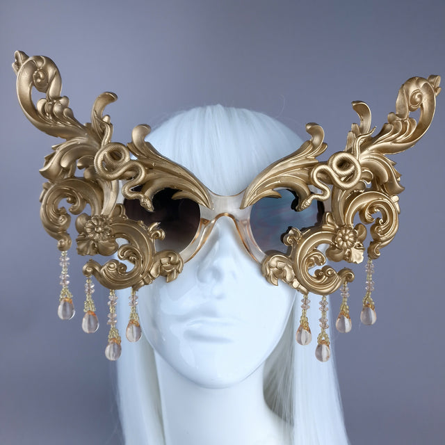 "Fringilla" OTT Gold Filigree Beading Sunglasses