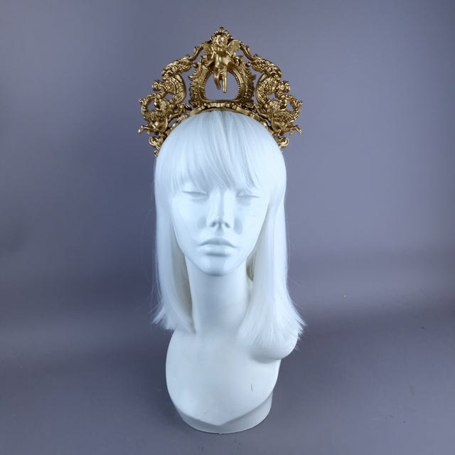 "Kishë" Gold FIligree & Cherub Headdress