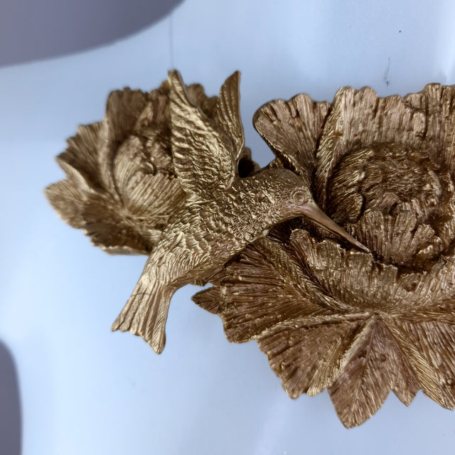 "Raysel" Gold Rose & Hummingbird Necklace