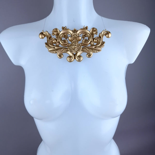 "Neoma" Gold Filigree Necklace