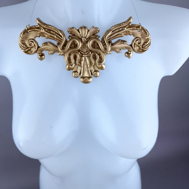 "Waltonian" Gold Snakes & Filigree Necklace