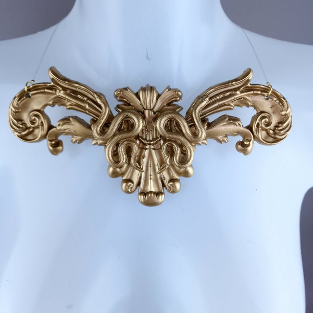 "Waltonian" Gold Snakes & Filigree Necklace