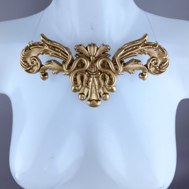 "Waltonian" Gold Snakes & Filigree Necklace
