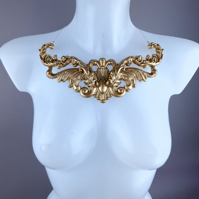 "Zarola" Gold Filigree Necklace