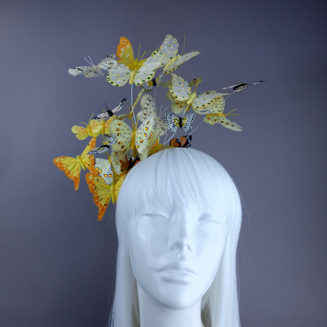 "Birabiro" Yellow Butterfly Headdress