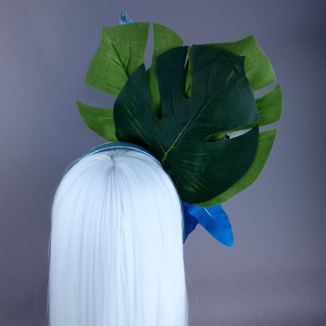 "Celastrina" Blue Flower, Bird & Butterfly Headdress