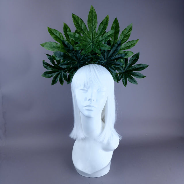 "Mary Jane" Leaf Halo Headpiece