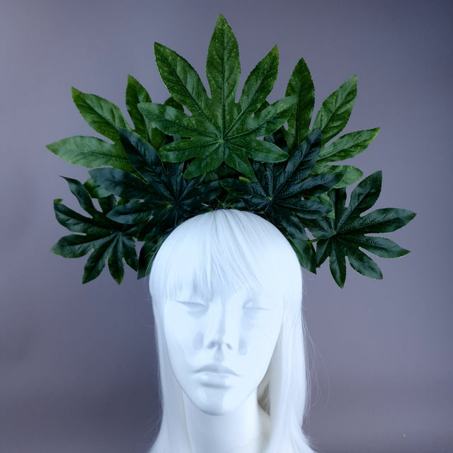 "Mary Jane" Leaf Halo Headpiece