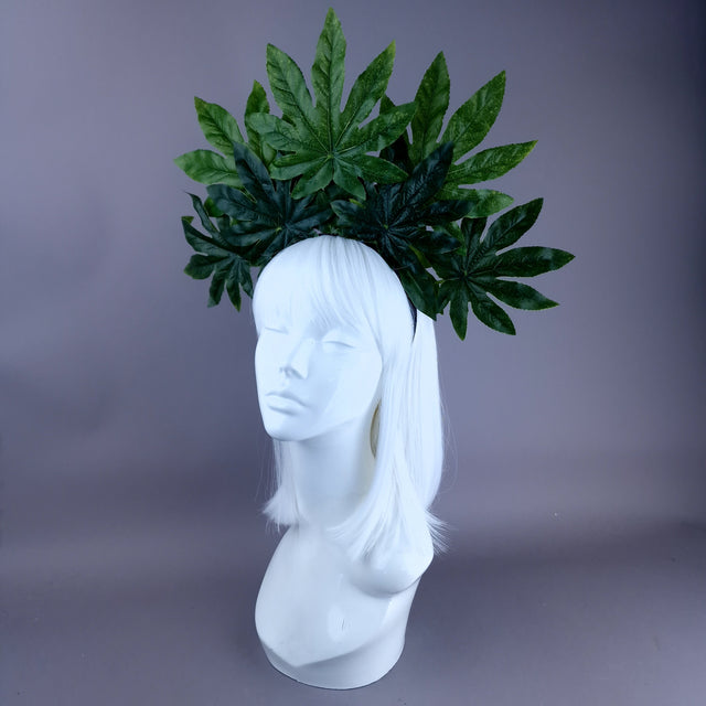 "Mary Jane" Leaf Halo Headpiece