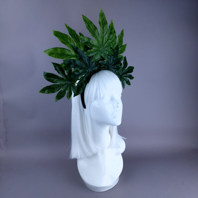 "Mary Jane" Leaf Halo Headpiece