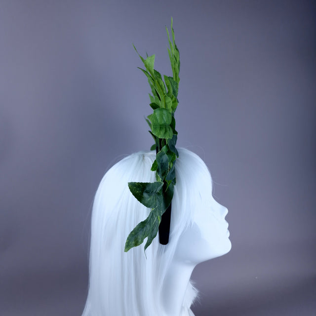 "Mary Jane" Leaf Halo Headpiece