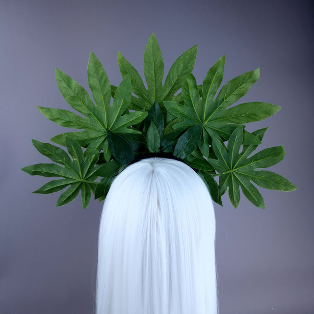 "Mary Jane" Leaf Halo Headpiece