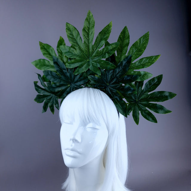 "Mary Jane" Leaf Halo Headpiece