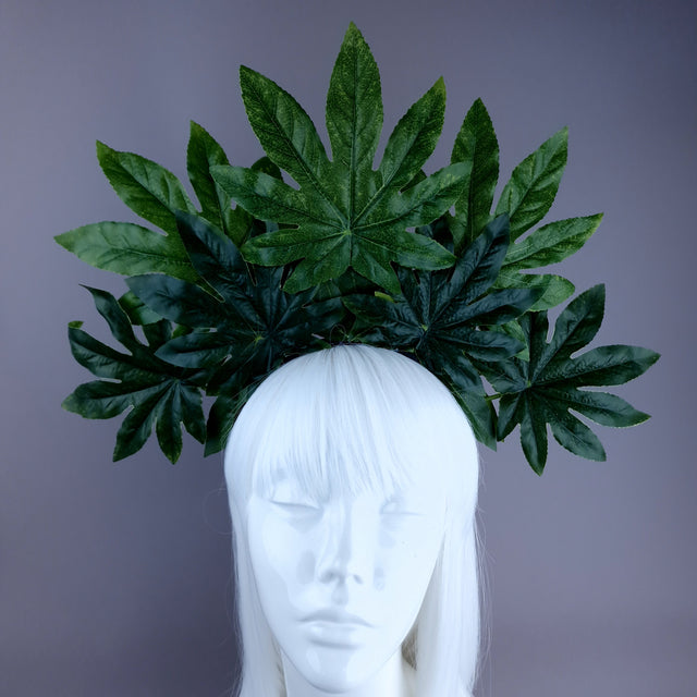 "Mary Jane" Leaf Halo Headpiece