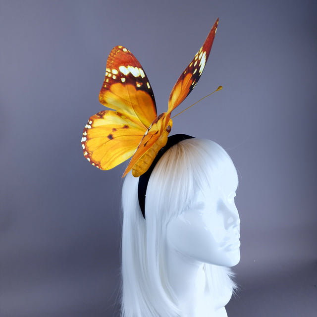 "Kocho" Giant Orange Butterfly Headdress
