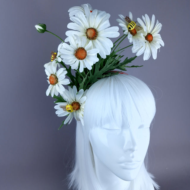 "Aubrette" Daisy & Bee Flower Headdress