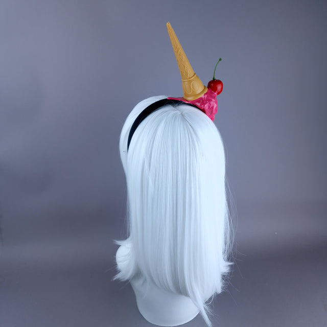 "Splat" Pink Dropped Ice-cream Headpiece