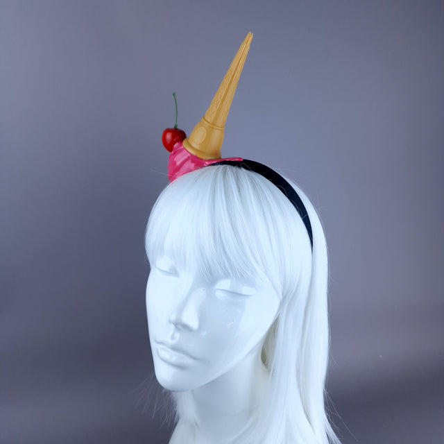 "Splat" Pink Dropped Ice-cream Headpiece