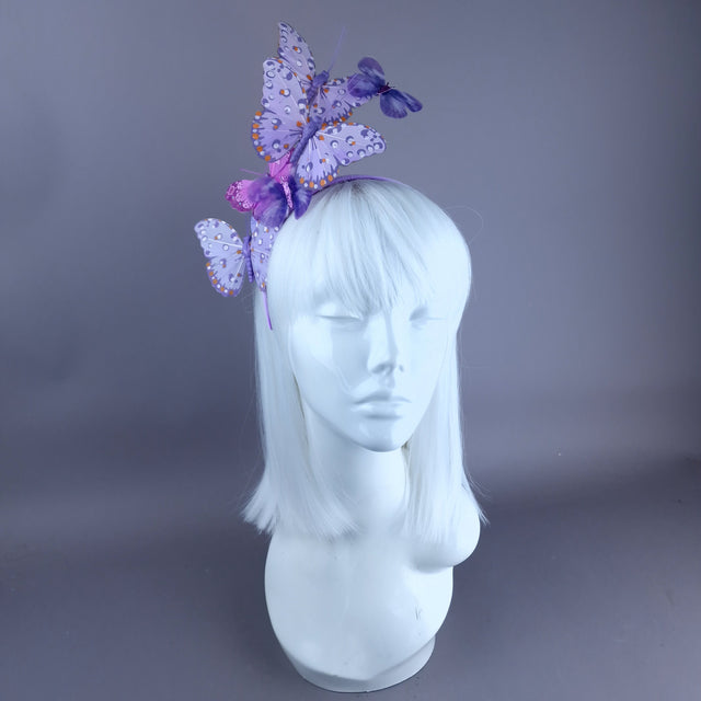 "Itzpa" Purple Butterfly Headdress