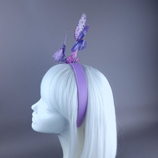 "Itzpa" Purple Butterfly Headdress