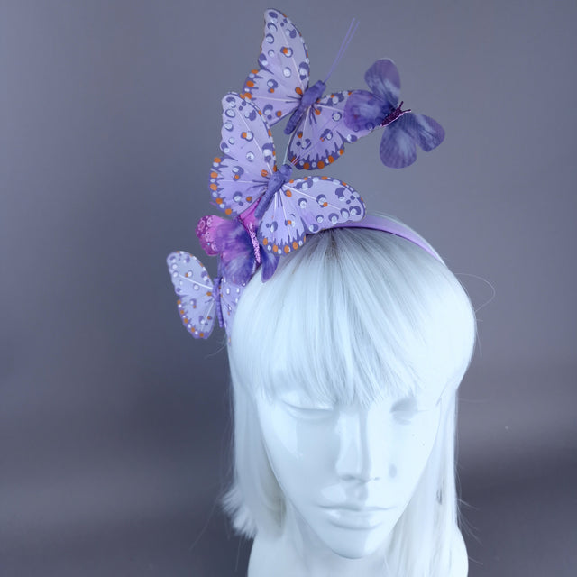 "Itzpa" Purple Butterfly Headdress