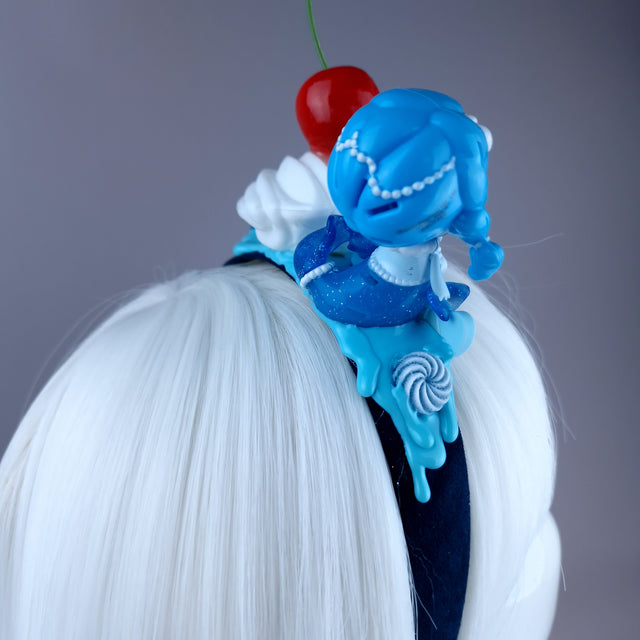 Blue Mermaid Party Cake Headpiece