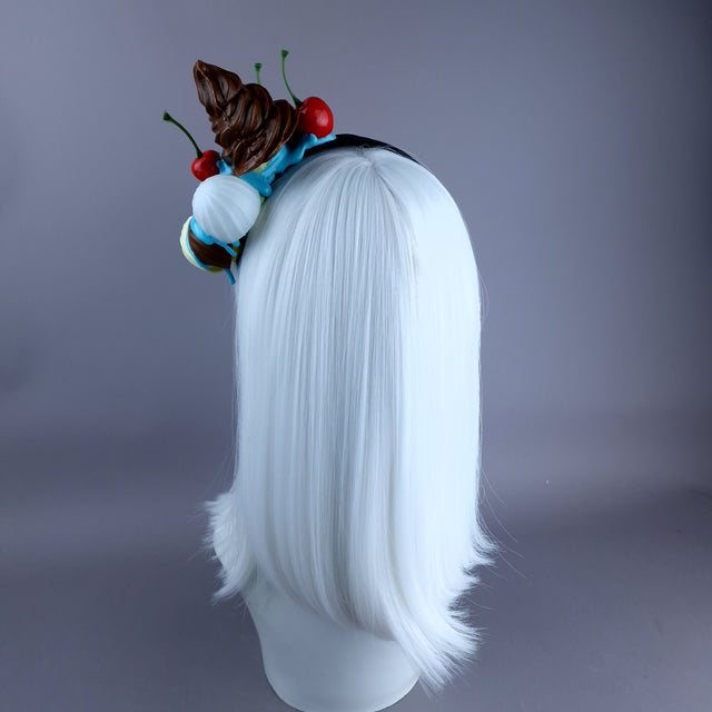 "Neapolitan" Ice-cream Multi Coloured Headpiece