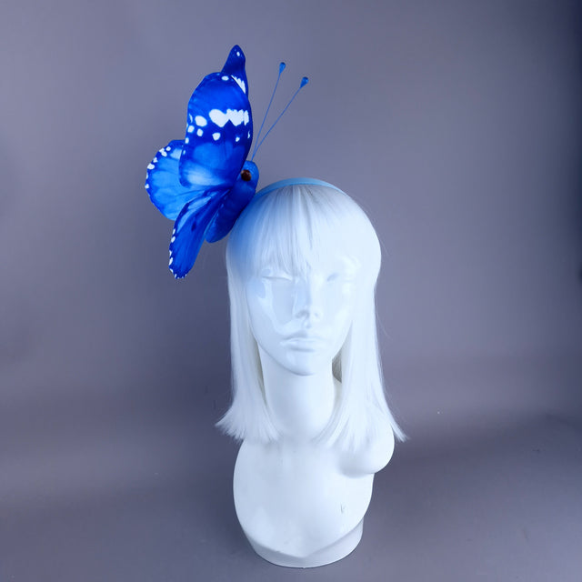 "Kocho" Giant Blue Butterfly Headdress