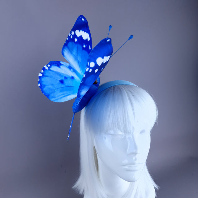 "Kocho" Giant Blue Butterfly Headdress
