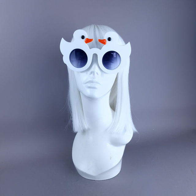"Ey Up Duck" White Duckie Sunglasses