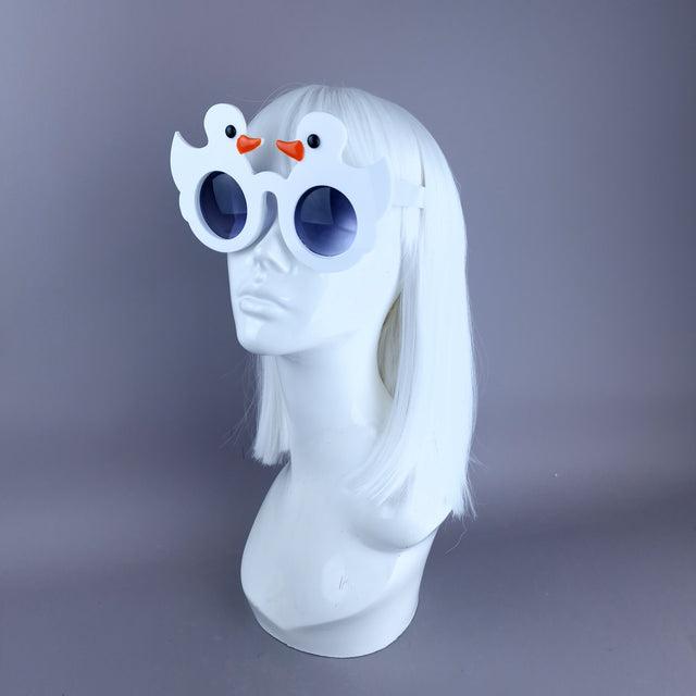 "Ey Up Duck" White Duckie Sunglasses