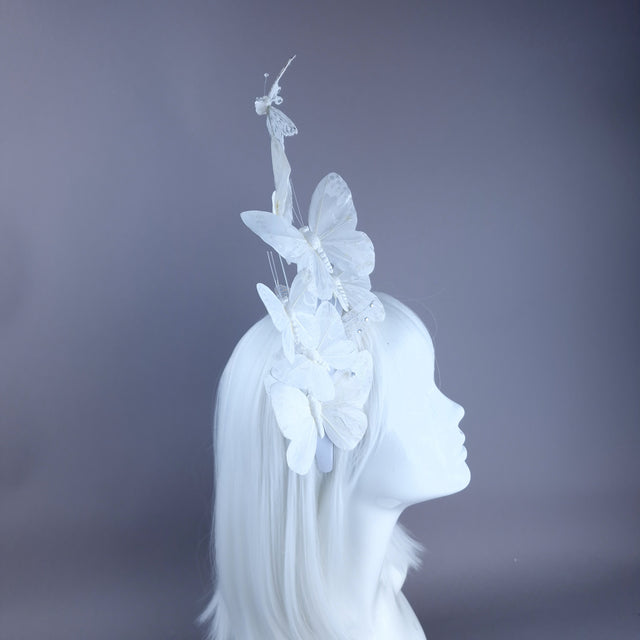 "Pieris" White Butterfly Headdress