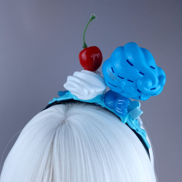 Blue Mermaid Party Cake Headpiece