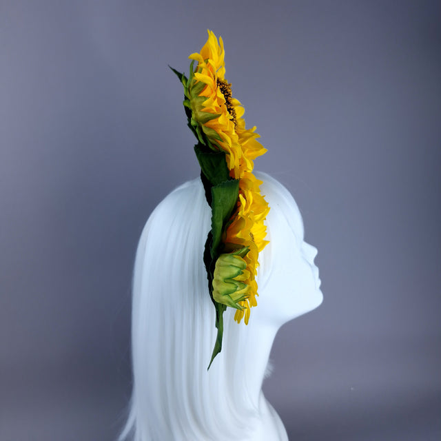 "Helios" Sunflower Headdress