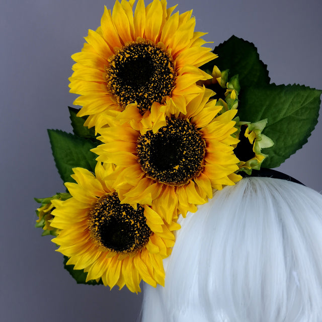 "Helios" Sunflower Headdress
