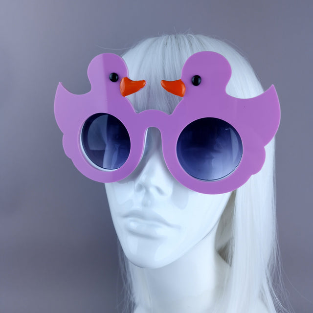 "Ey Up Duck" Pinky/Purple Duckie Sunglasses