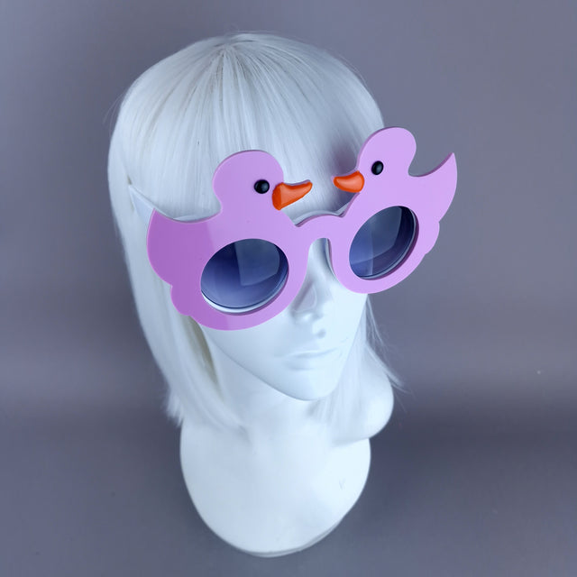 "Ey Up Duck" Pinky/Purple Duckie Sunglasses