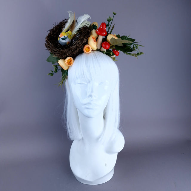 "Spring Has Sprung" Orange Birds Nest Flower Crown
