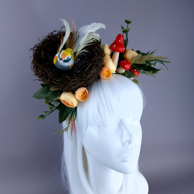 "Spring Has Sprung" Orange Birds Nest Flower Crown