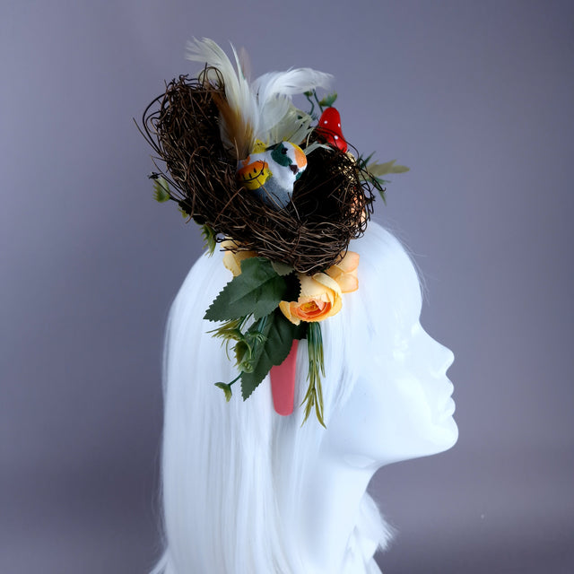 "Spring Has Sprung" Orange Birds Nest Flower Crown