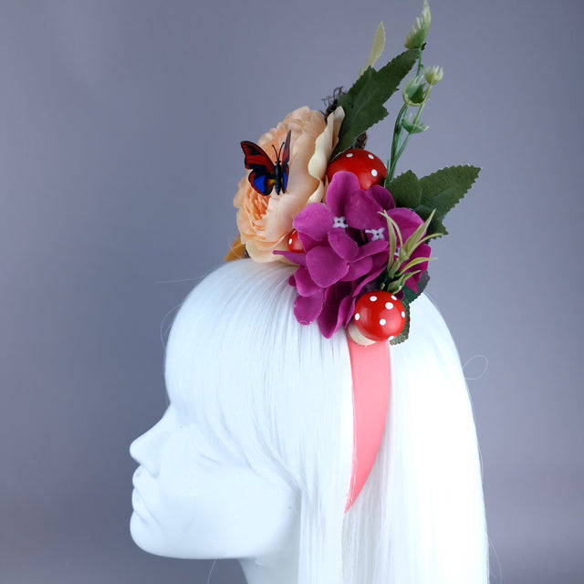 "Spring Has Sprung" Orange & Peach Birds Nest Flower Crown