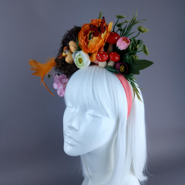 "Spring Has Sprung" Orange Birds Nest Flower Crown
