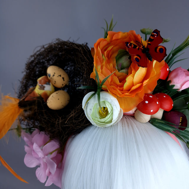 "Spring Has Sprung" Orange Birds Nest Flower Crown