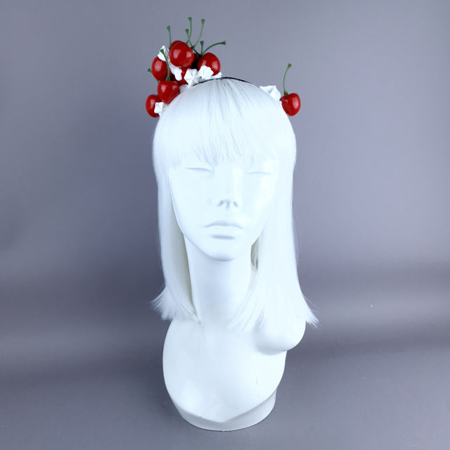 "Cheri" Cherry & Cream Headband Headpiece