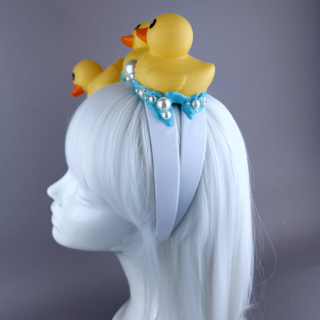 "Bathtime" Duck & Pearl Bubble Headpiece
