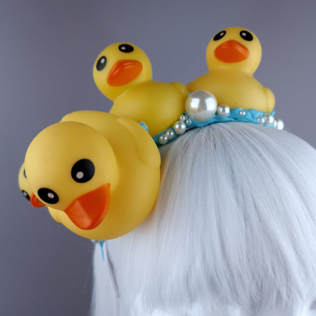"Bathtime" Duck & Pearl Bubble Headpiece