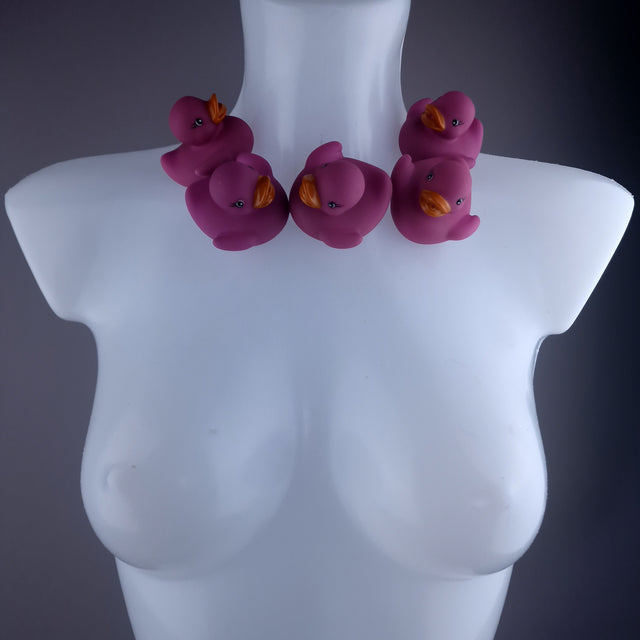 "Ducking Cute" Pink Bath Duck Neckpiece