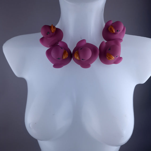 "Ducking Cute" Pink Bath Duck Neckpiece
