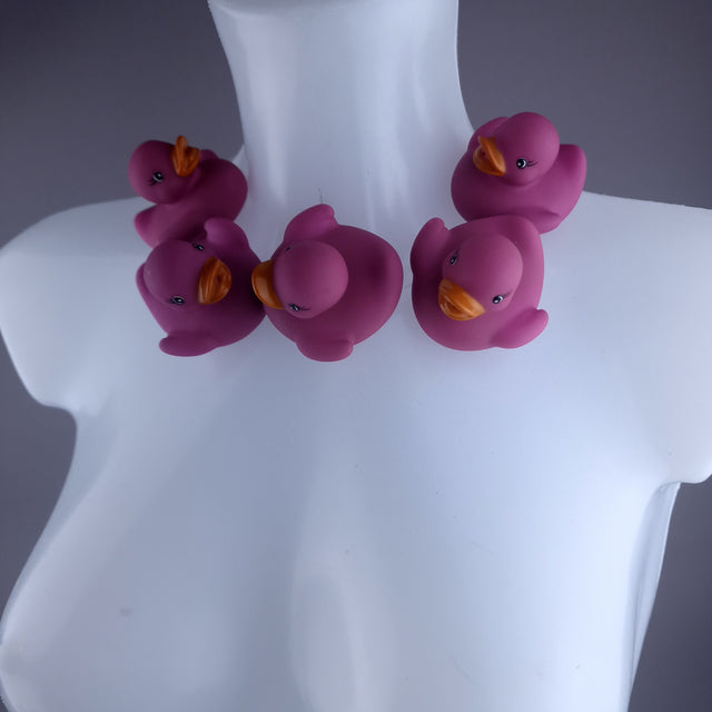 "Ducking Cute" Pink Bath Duck Neckpiece